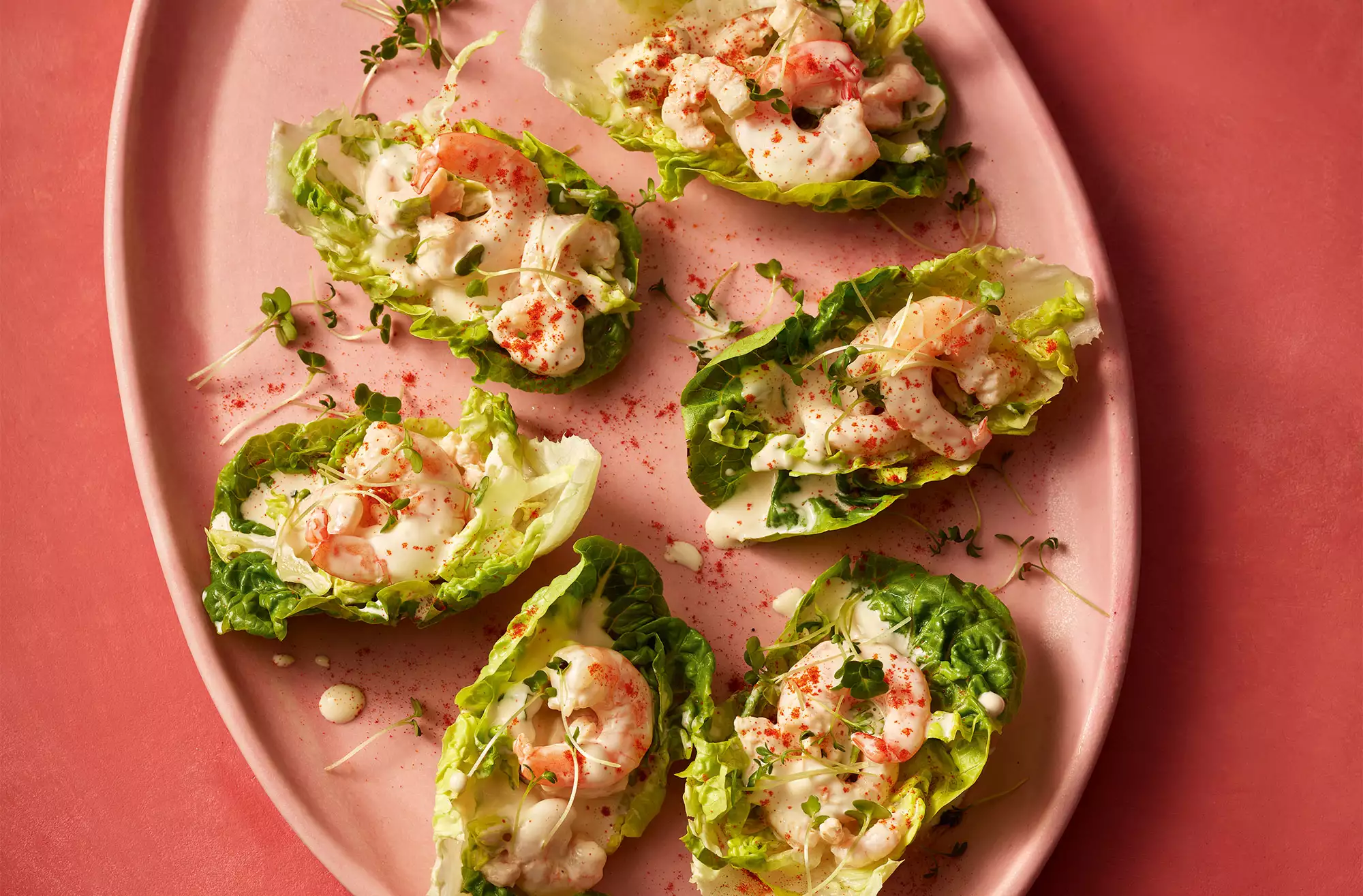 Prawn cocktail lettuce cups