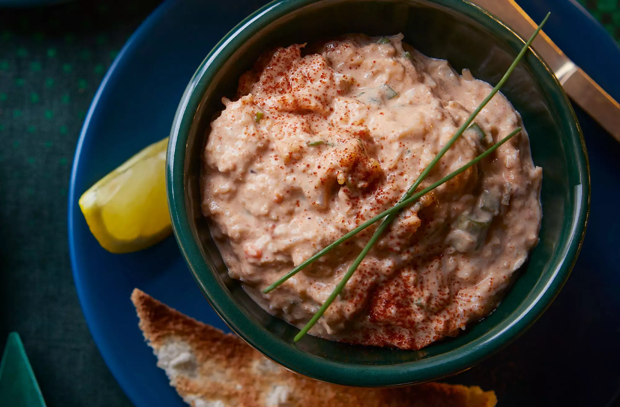 Paprika-spiced crab pâté