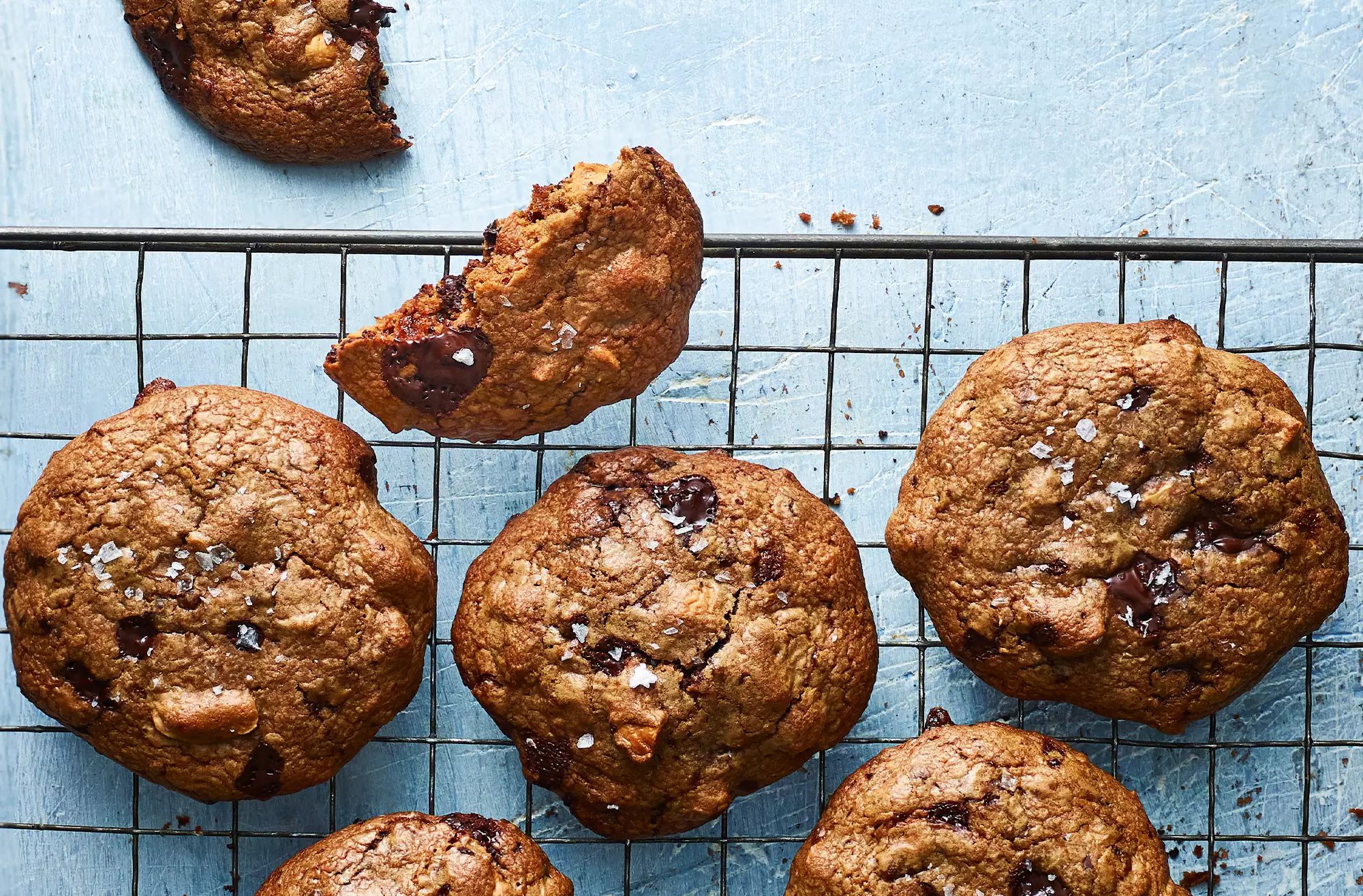 Chocolate, tahini, cashew and spelt cookies