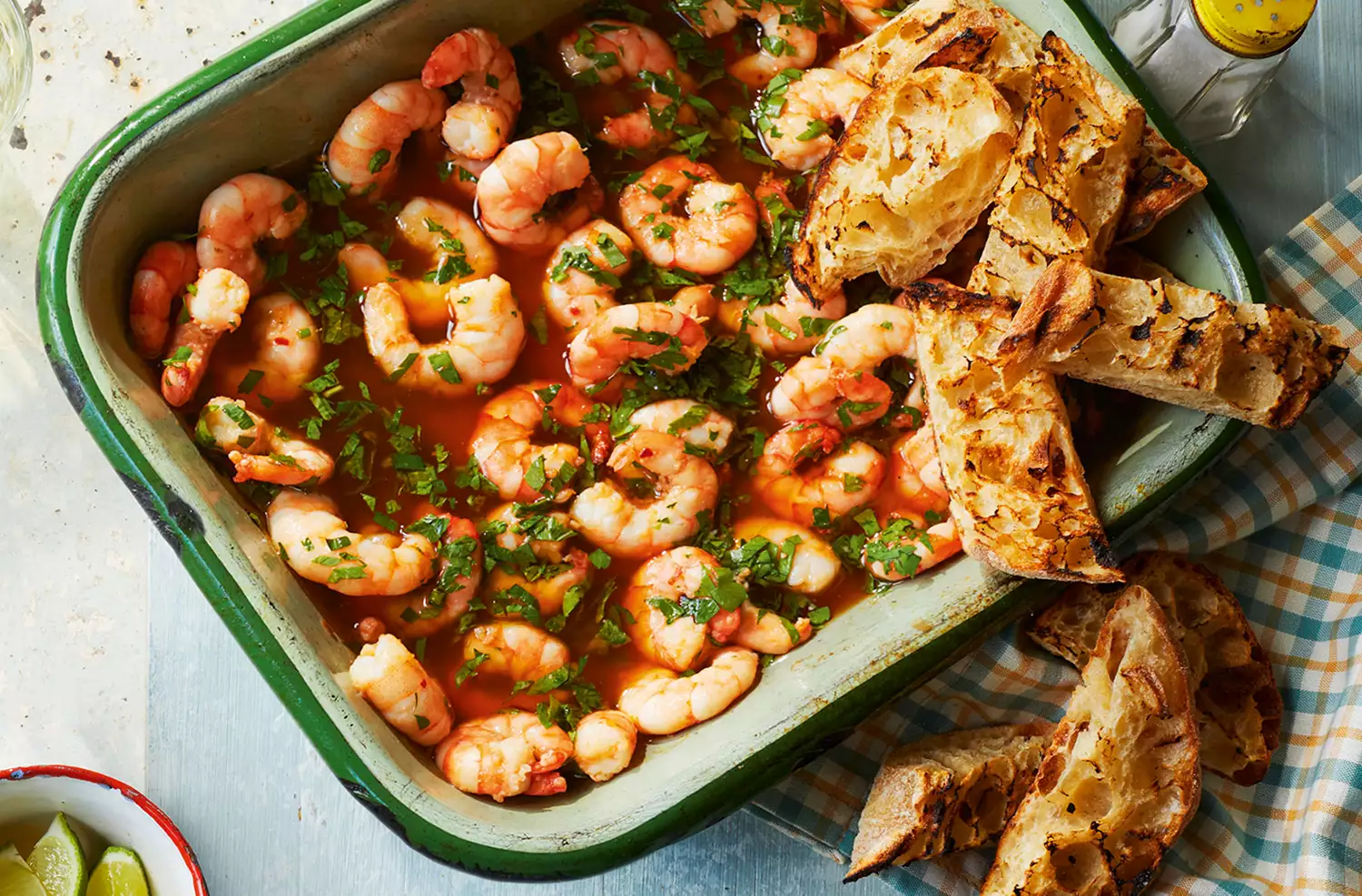 Spanish-style garlic prawns