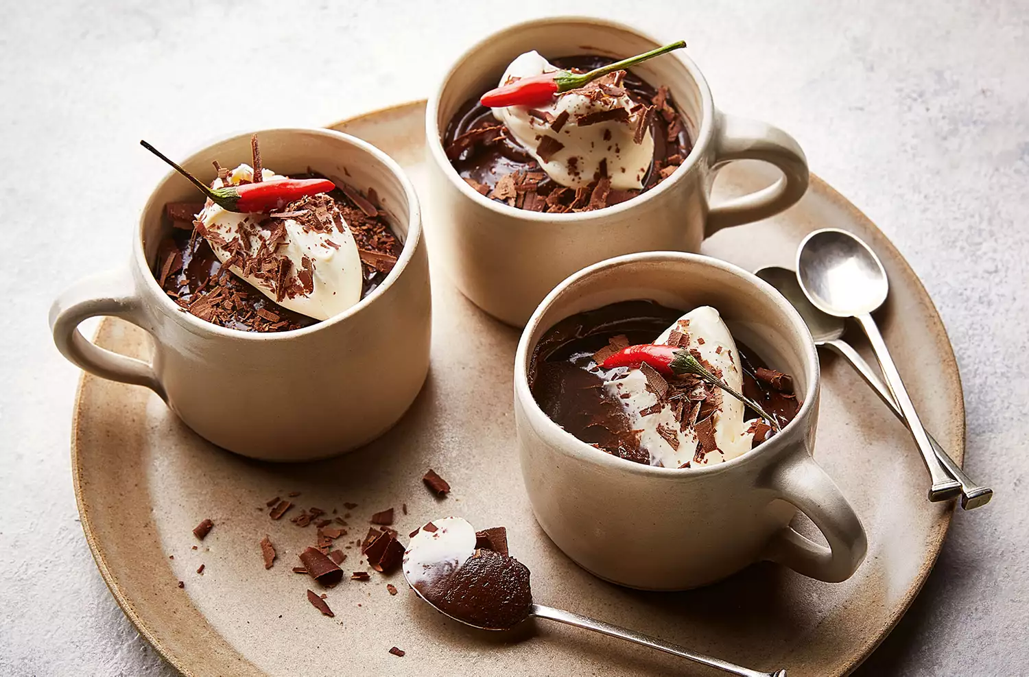 Spiced chocolate pots