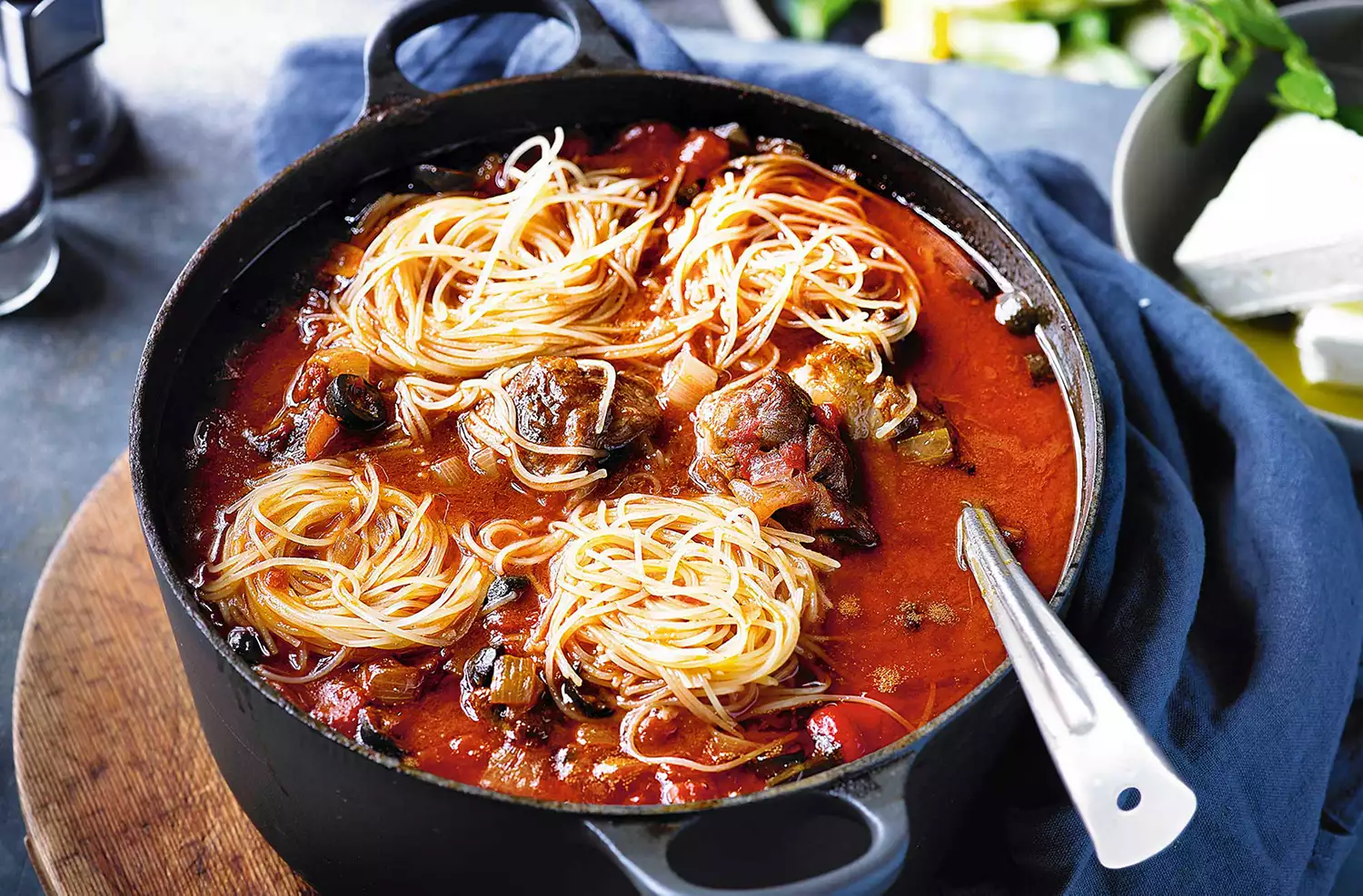 Greek lamb stew with tomatoes & olives