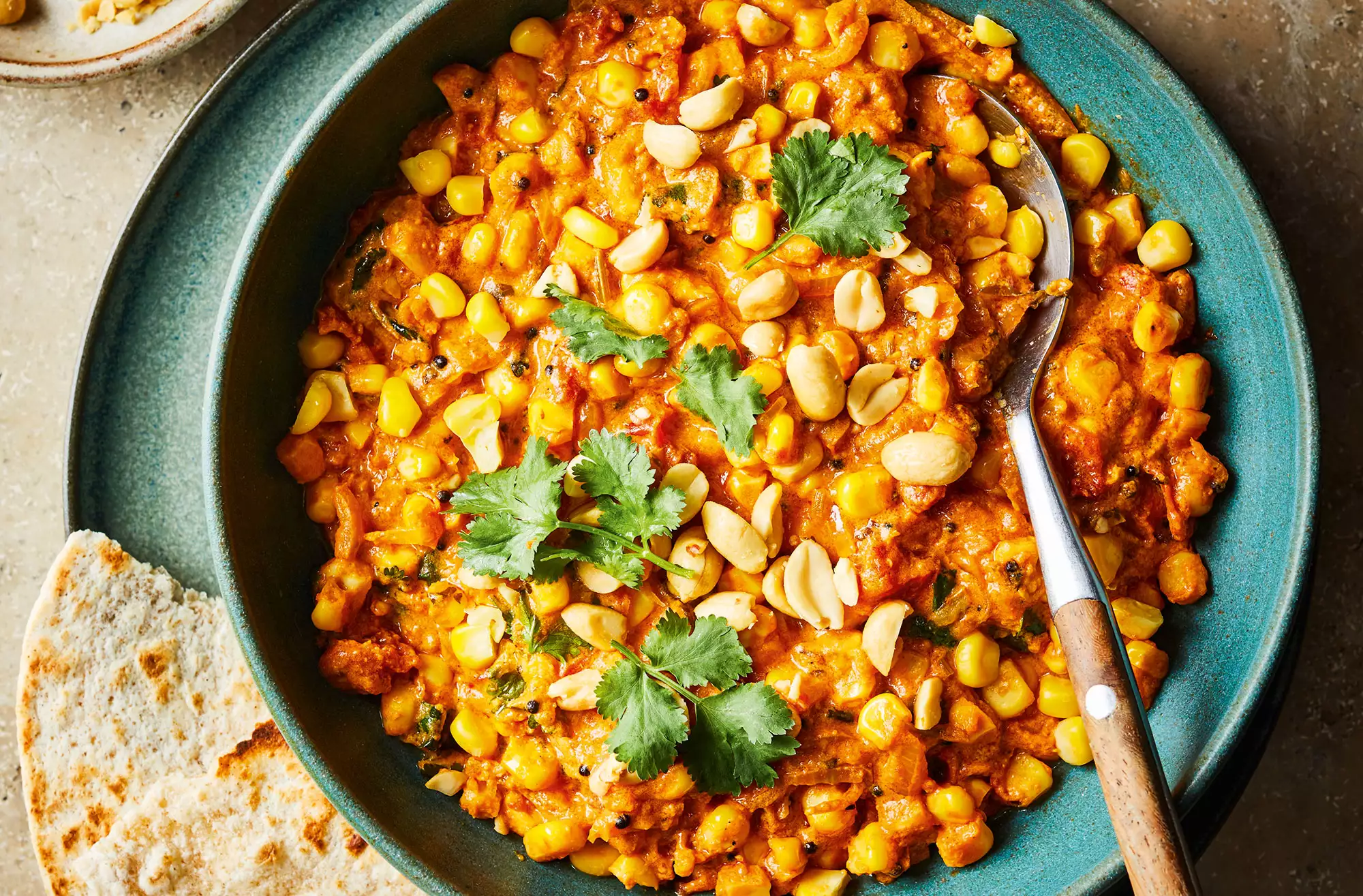 Sweetcorn & peanut curry