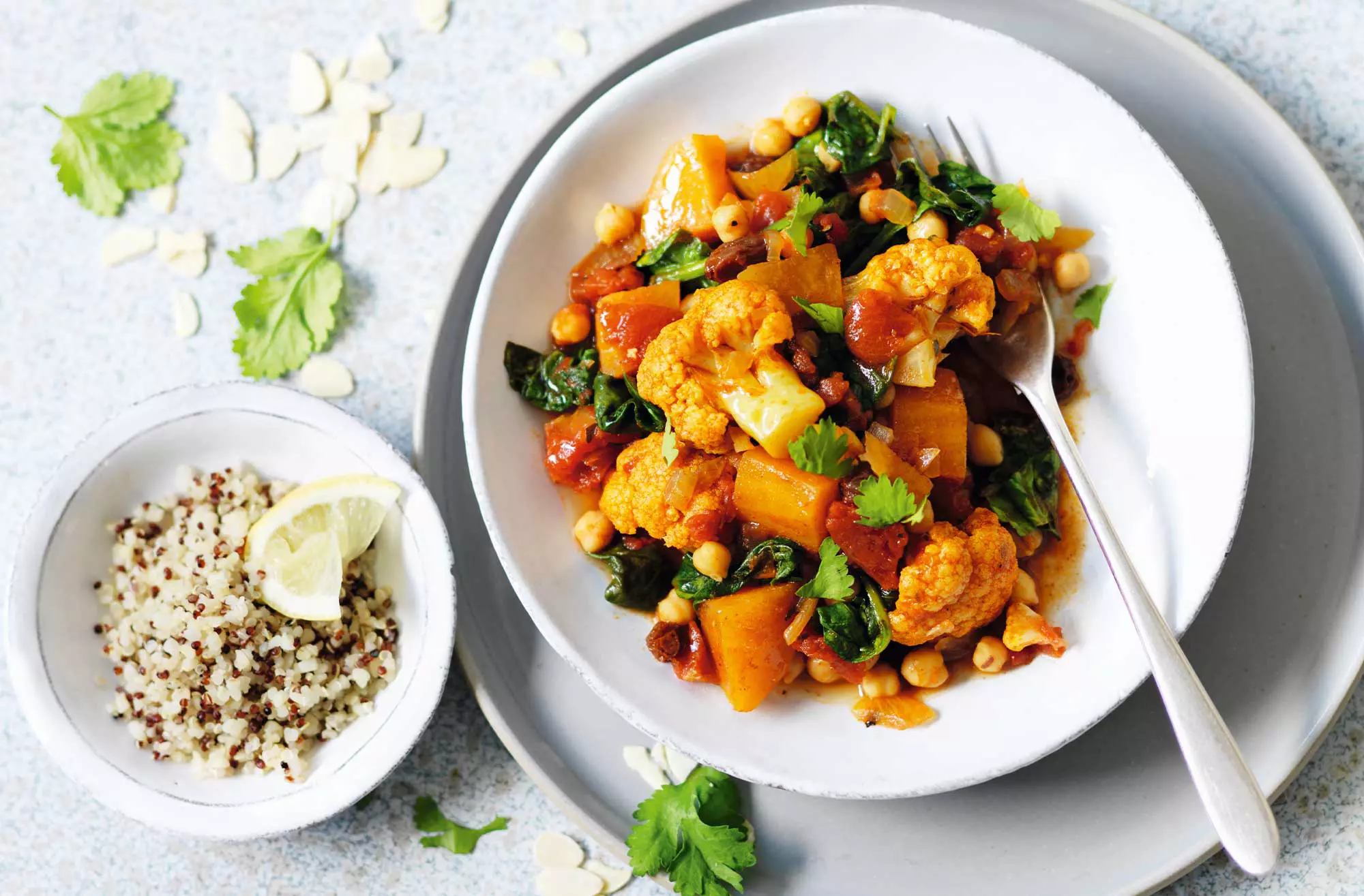 Chickpea, cauliflower & sweet potato curry