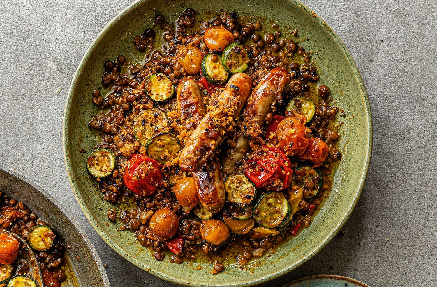 Mediterranean-inspired sausage & lentil one pot