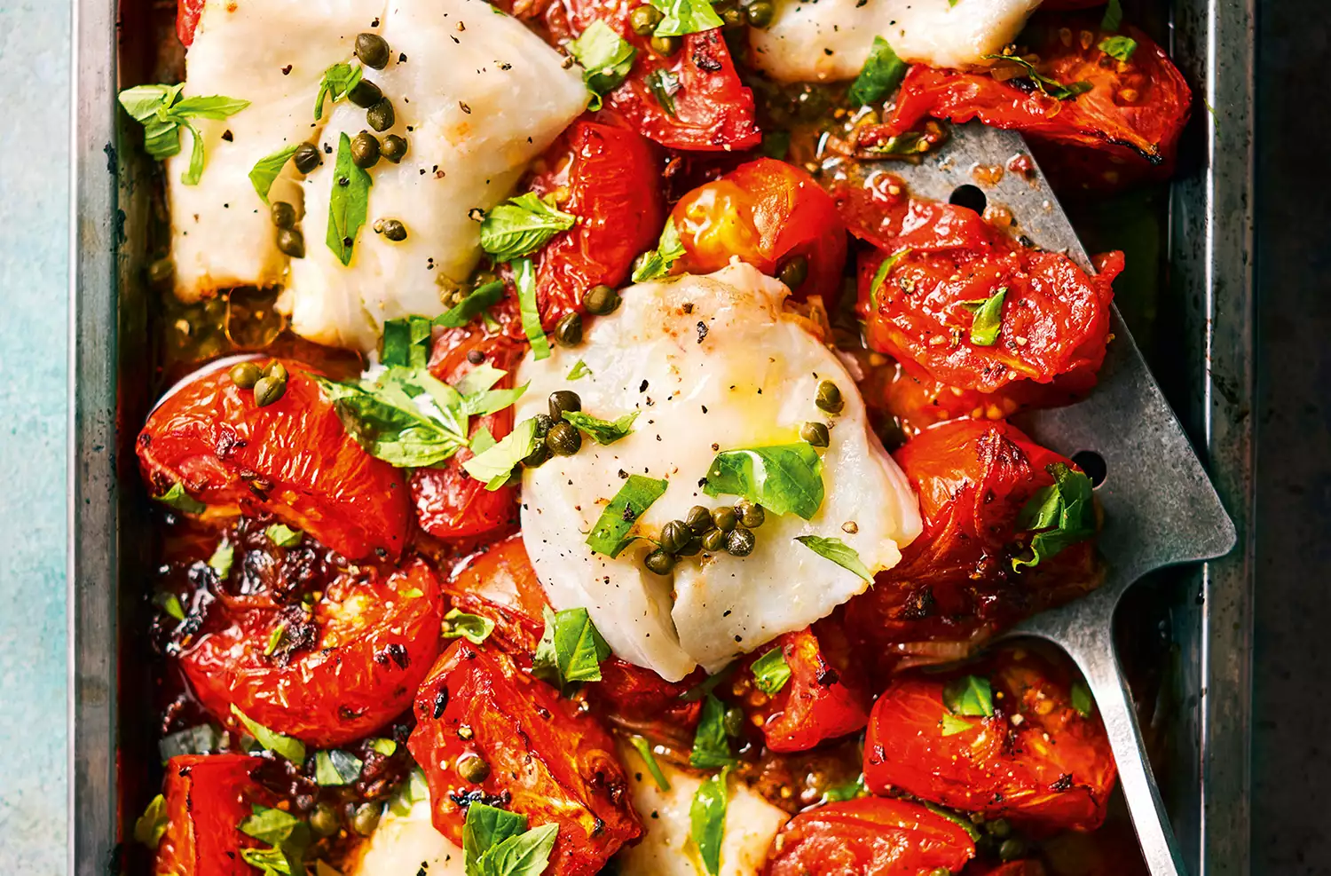 Provençal-style tomato & cod traybake