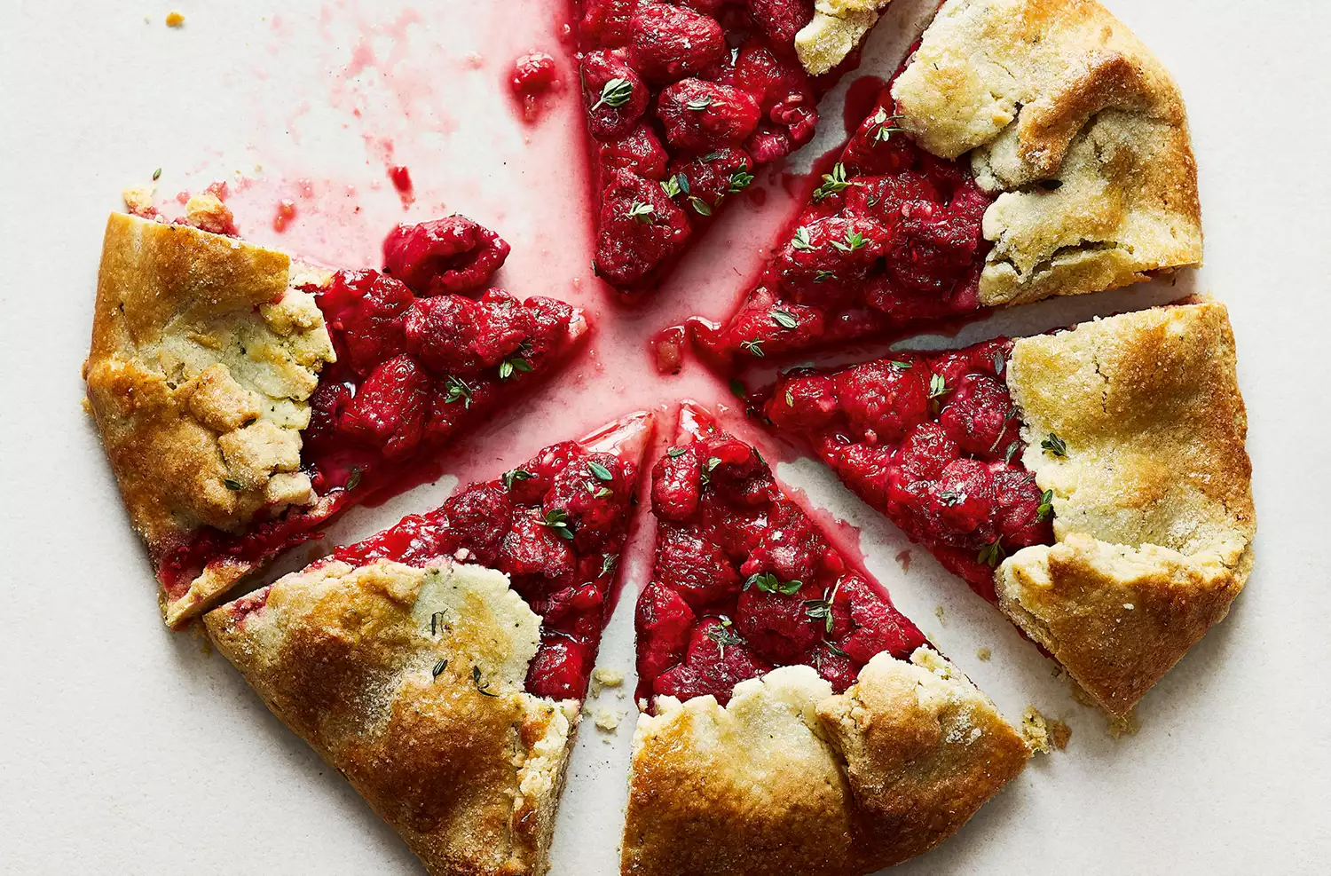 Raspberry & almond galette