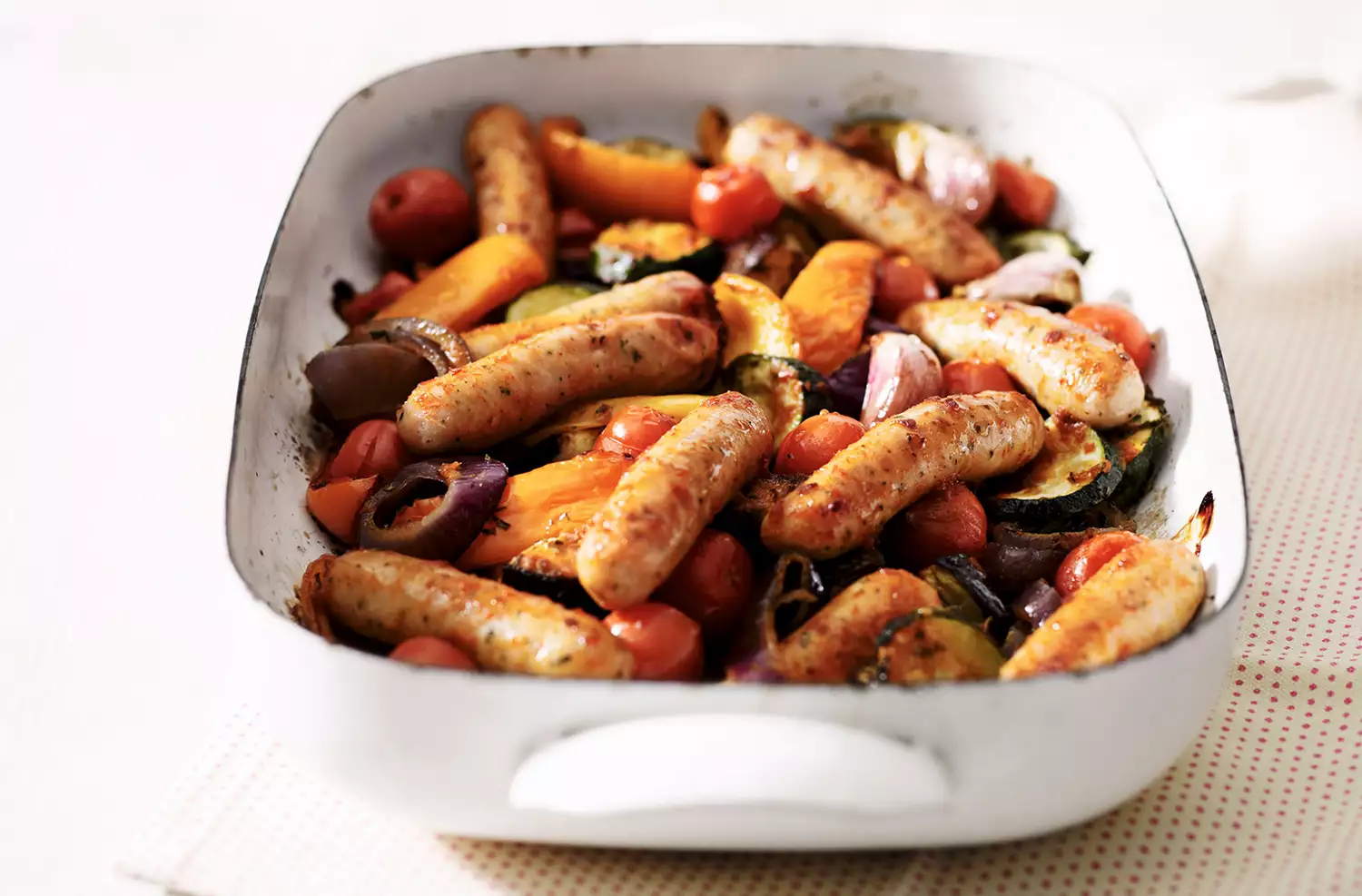 Easy oven-roasted sausage ratatouille